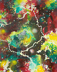 Wo ist Planet 9?, 95 x 75 cm, Acryl auf Leinwand, 2019