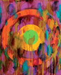 Pop Target 5, 102 x 82 cm, Lack auf Papier, 2012