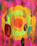 Pop Target 6, 102 x 82 cm, Lack auf Papier, 2012