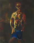Hipster-100 x 80 cm, Acryl auf Leinwand-2022