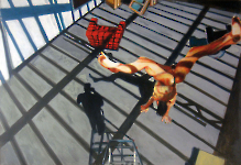 Atelier, Graue Streifen, Acryl auf Leinwand, 130 x 190 cm, 2001