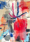 O.T. 140 x 100 cm, Acryl und Kohle auf Leinwand, 2025